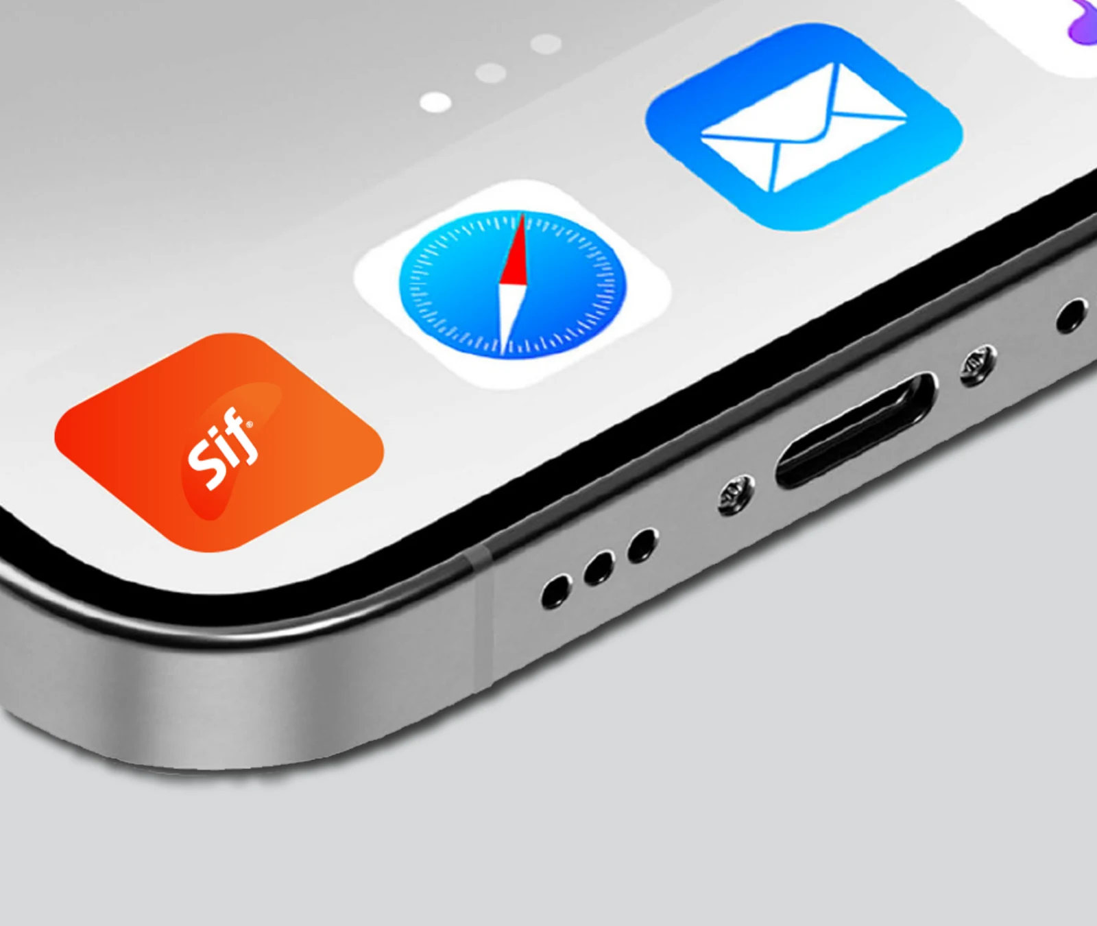 A compact digital icon application of the Sif identity.